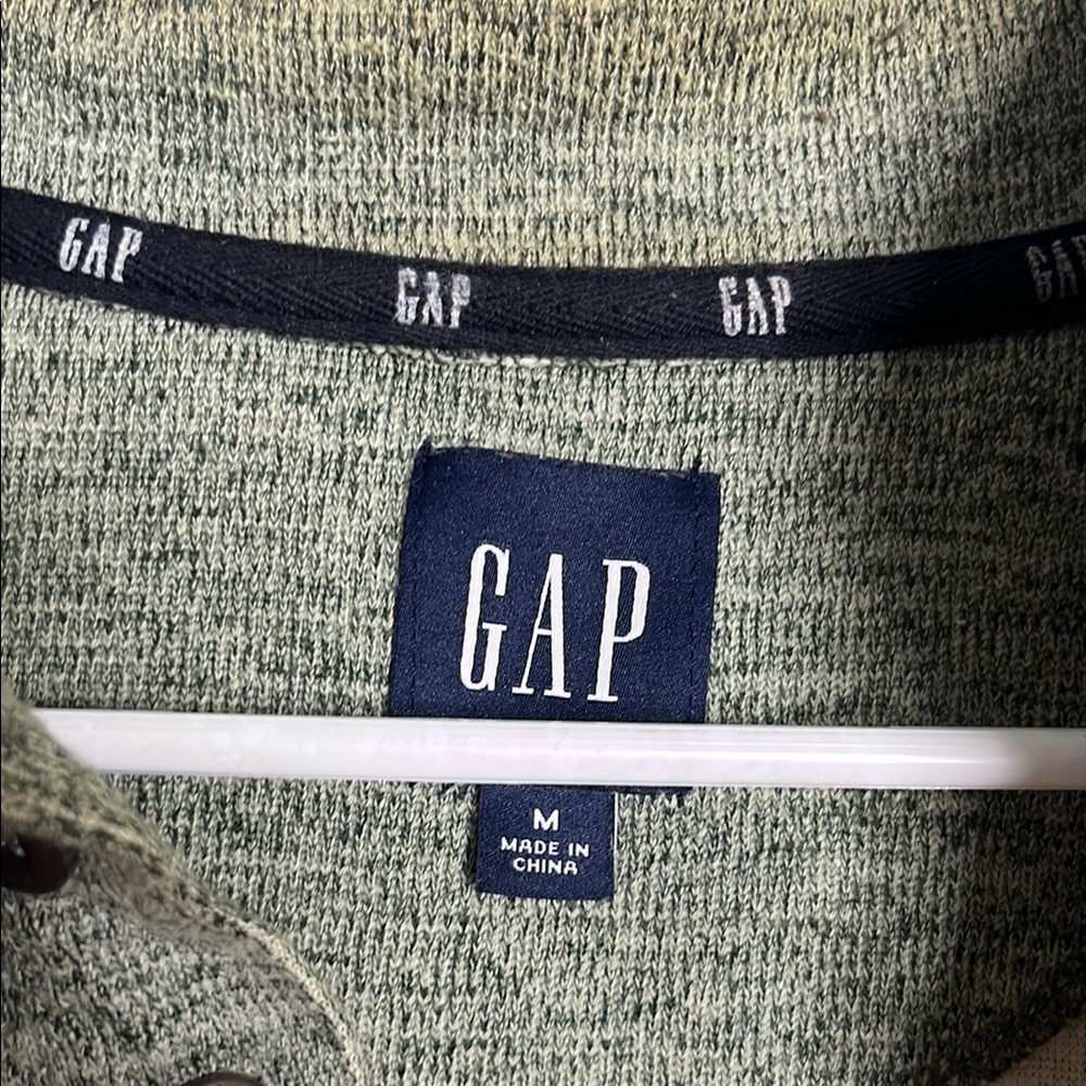 GAP Olive Green Long Sleeve Henley - Picture 2 of 8